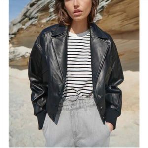 DEA the label Lena leather Bomber